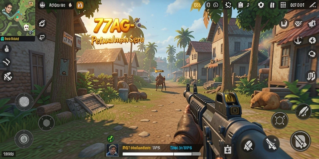 Tangkapan layar gameplay 77AG yang menampilkan aksi seru dalam TPS.