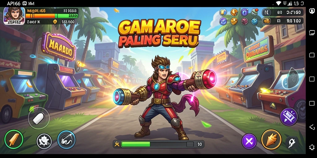 Tampilan gameplay seru dari API66 dengan berbagai level tantangan.