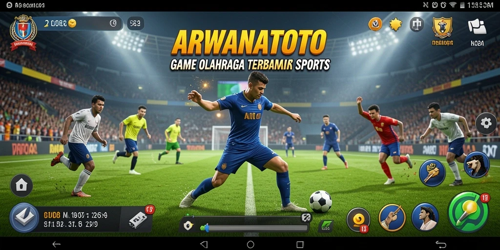 Gameplay ARWANATOTO yang kompetitif dan interaktif di dunia olahraga.
