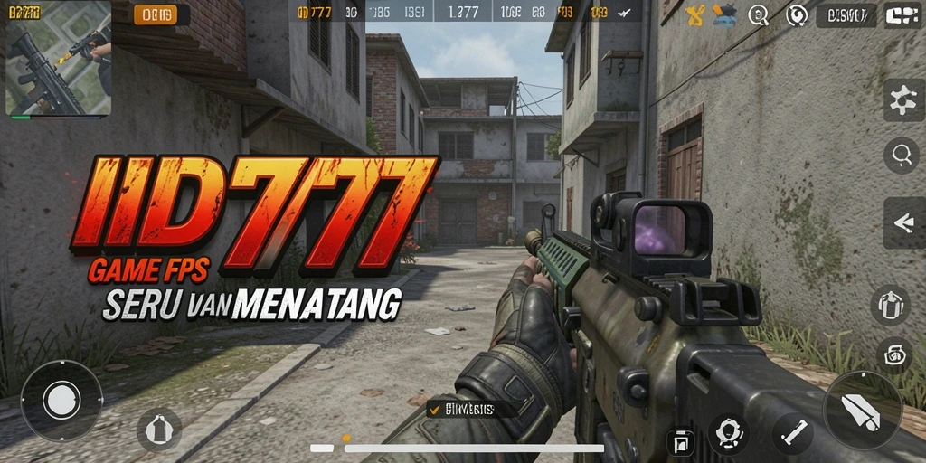 Screenshot gameplay ID777 menunjukkan aksi tembak-menembak yang mendebarkan.