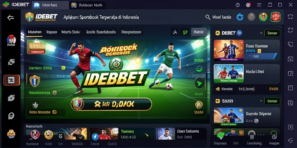 Tampilan menarik dari gameplay aplikasi Sportsbook IDEBET.