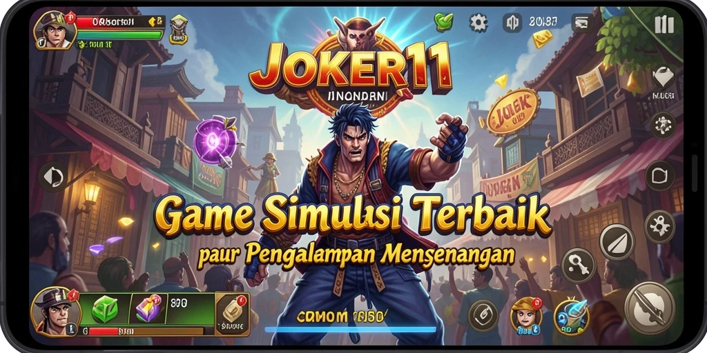 Screenshot utama JOKER11 menampilkan aksi seru game Simulation.