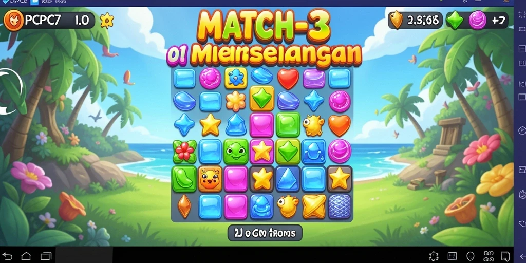 Tampilkan gameplay seru dan berwarna-warni dari PCPC7.