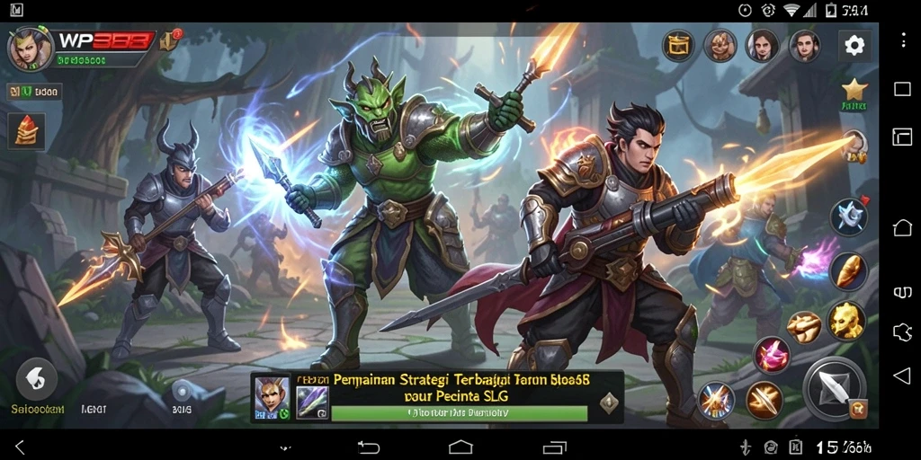 Screenshot utama WP888 menampilkan strategi dan aksi mendebarkan dalam game.