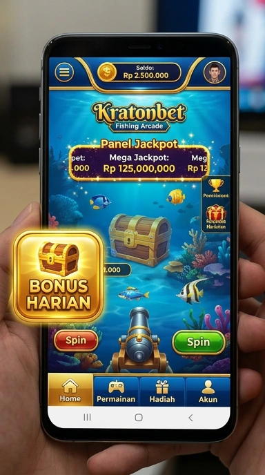 Antarmuka sederhana kratonbet untuk navigasi yang lebih cepat.